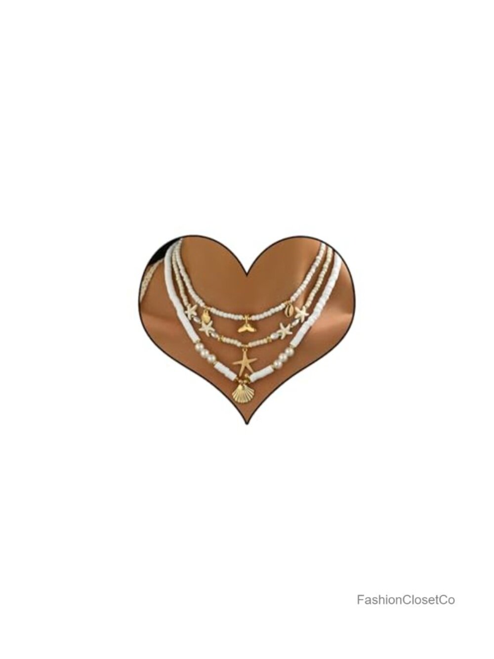 Layered Puka Shell Choker Necklace Women Summer Beach Boho Sea Turtle